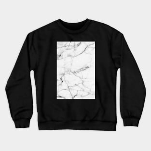 Pure White Marble Crewneck Sweatshirt